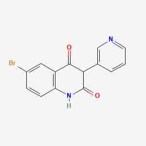 molecular formula C14H9BrN2O2 B8442574 6-Bromo-3-(pyridin-3-yl)-1,2,3,4-tetrahydroquinoline-2,4-dione 