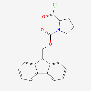 molecular formula C20H18ClNO3 B8442853 (9H-fluoren-9-yl)methyl 2-(chlorocarbonyl)pyrrolidine-1-carboxylate 