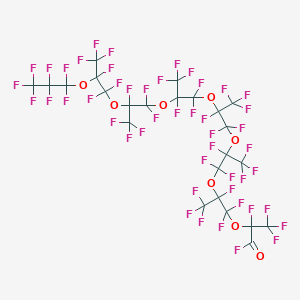 molecular formula C24F48O8 B084429 Perfluoro-2,5,8,11,14,17,20-heptamethyl-3,6,9,12,15,18,21-heptaoxatetracosanoyl fluoride CAS No. 13140-25-5