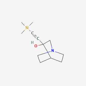 molecular formula C12H21NOSi B8442983 3-[(Trimethylsilyl)ethynyl]quinuclidin-3-ol 