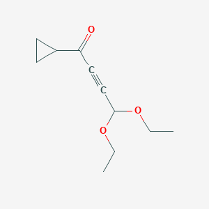 molecular formula C11H16O3 B8443062 Cyclopropyl-4,4-diethoxy-but-2-yn-1-one 