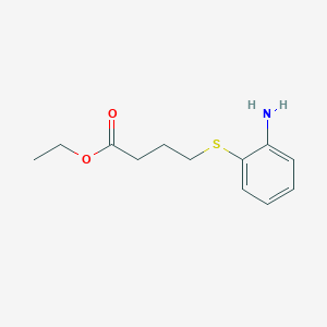 molecular formula C12H17NO2S B8443073 Ethyl 4-(2-aminophenylthio)butyrate 