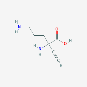 molecular formula C7H12N2O2 B8443138 alpha-Ethynyl-alpha,delta-diaminovaleric acid 