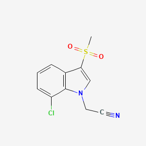 (7-Chloro-3-methanesulfonyl-indol-1-yl)-acetonitrile