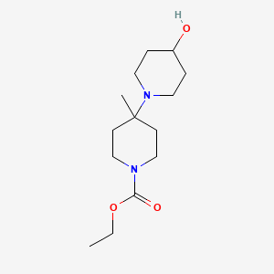 Ethyl 4-(4-hydroxy-1-piperidyl)-4-methyl-piperidine-1-carboxylate