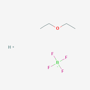 molecular formula C4H11BF4O B8443279 Tetrafluoroboric acid diethyl ether 
