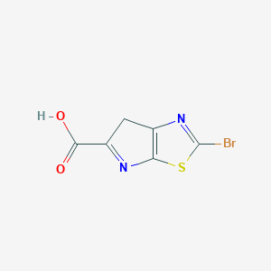 molecular formula C6H3BrN2O2S B8443285 2-bromo-6H-pyrrolo[3,2-d]thiazole-5-carboxylic acid 