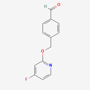 molecular formula C13H10FNO2 B8443300 4-(4-Fluoro-pyridine-2-yloxymethyl)-benzaldehyde 