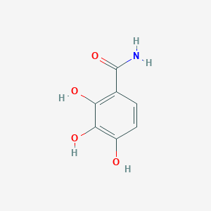 molecular formula C7H7NO4 B8443314 2,3,4-Trihydroxybenzamide 