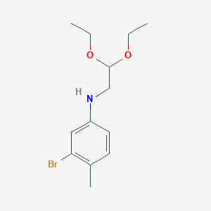 molecular formula C13H20BrNO2 B8443317 (3-Bromo-4-methylphenyl)-(2,2-diethoxyethyl)-amine 