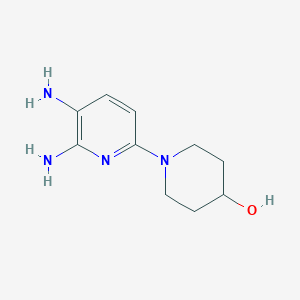 molecular formula C10H16N4O B8443318 5',6'-Diamino-3,4,5,6-tetrahydro-2H-[1,2']bipyridinyl-4-ol 