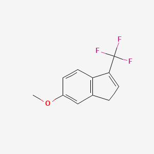 molecular formula C11H9F3O B8443327 6-Methoxy-3-(trifluoromethyl)indene 