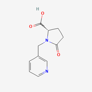 molecular formula C11H12N2O3 B8443367 5-Oxo-1-(3-pyridinylmethyl)proline 