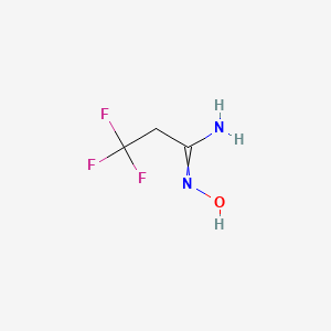 molecular formula C3H5F3N2O B8443368 3,3,3-Trifluoro-N-hydroxy-propionamidine 