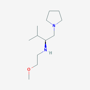 molecular formula C12H26N2O B8443381 (S)-N-(2-Methoxyethyl)-3-methyl-1-(pyrrolidin-1-yl)butan-2-amine 