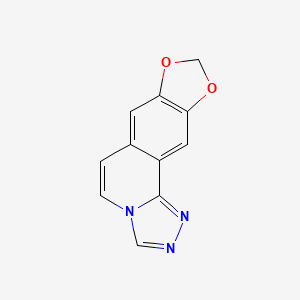 molecular formula C11H7N3O2 B8443408 8,9-Methylenedioxy-s-triazolo-[3,4-a]-isoquinoline 