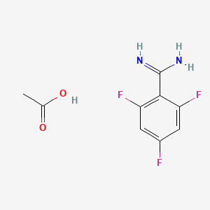 molecular formula C9H9F3N2O2 B8443413 2,4,6-Trifluorobenzamidine acetate 