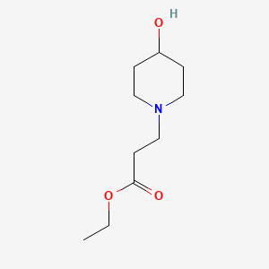 molecular formula C10H19NO3 B8443468 Ethyl 3-(4-hydroxypiperidino)propionate 