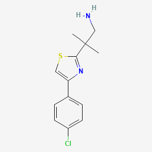 2-(4-(4-Chlorophenyl)thiazol-2-yl)-2-methylpropan-1-amine