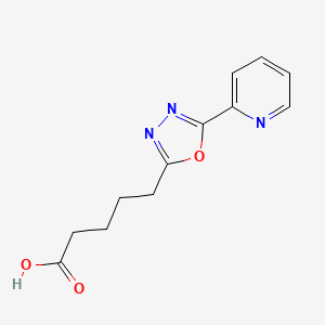 5-(5-Pyridin-2-yl[1,3,4]oxadiazol-2-yl)pentanoic acid