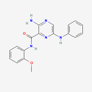 3-amino-6-anilino-N-(2-methoxyphenyl)pyrazine-2-carboxamide