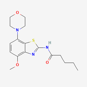 Pentanoic acid (4-methoxy-7-morpholin-4-yl-benzothiazol-2-yl)-amide
