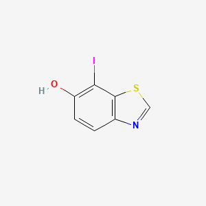 molecular formula C7H4INOS B8443601 6-Hydroxy-7-iodo-benzothiazole 
