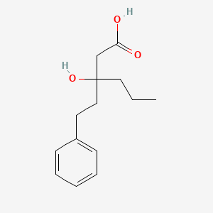 molecular formula C14H20O3 B8443642 3-Hydroxy-3-(2-phenylethyl)hexanoic acid 