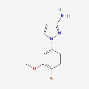 molecular formula C10H10BrN3O B8443664 1-(4-bromo-3-methoxyphenyl)-1H-pyrazol-3-amine 