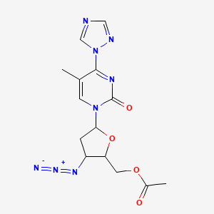 [3-Azido-5-[5-methyl-2-oxo-4-(1,2,4-triazol-1-yl)pyrimidin-1-yl]oxolan-2-yl]methyl acetate