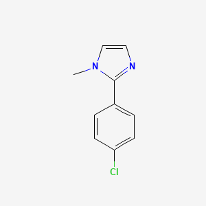 molecular formula C10H9ClN2 B8443694 1-Methyl-2-(4-chlorophenyl)-1H-imidazole 