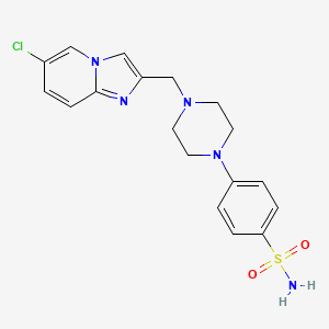 4-[4-[(6-Chloroimidazo[1,2-a]pyridin-2-yl)methyl]-1-piperazinyl]benzenesulfonamide