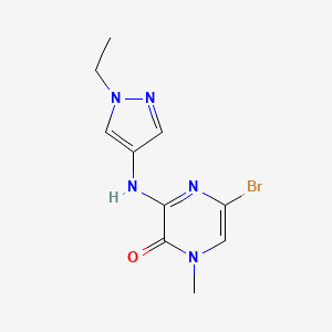 5-Bromo-3-(1-ethyl-1H-pyrazol-4-ylamino)-1-methylpyrazin-2(1H)-one