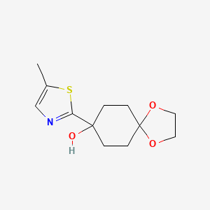 8-(5-Methyl-1,3-thiazol-2-yl)-1,4-dioxaspiro[4.5]decan-8-ol