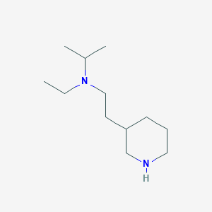 molecular formula C12H26N2 B8443795 3-[2-(Methylethylethylamino)ethyl]piperidine 