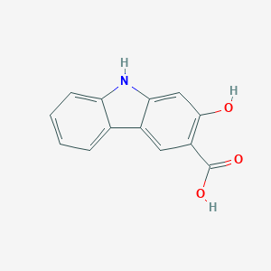 molecular formula C13H9NO3 B084438 9H-Carbazole-3-carboxylic acid, 2-hydroxy- CAS No. 14501-64-5