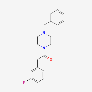 molecular formula C19H21FN2O B8443811 1-(4-Benzylpiperazin-1-yl)-2-(3-fluorophenyl)ethanone 