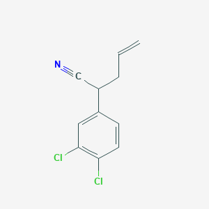 molecular formula C11H9Cl2N B8443869 2-(3,4-Dichlorophenyl)pent-4-enenitrile 