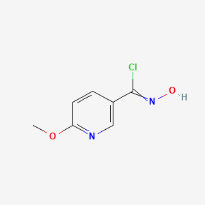 molecular formula C7H7ClN2O2 B8444028 N-Hydroxy-6-methoxypyridine-3-carbimidoyl Chloride 