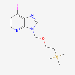 molecular formula C12H18IN3OSi B8444256 7-Iodo-3-(2-trimethylsilanyl-ethoxymethyl)-3H-imidazo[4,5-b]pyridine 