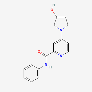 4-(3-Hydroxypyrrolidin-1-yl)-pyridine-2-carboxylic acid phenylamide