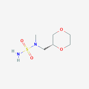 molecular formula C6H14N2O4S B8444363 {[((2R)1,4-dioxan-2-ylmethyl)(methyl)amino]-sulfonyl}amine 