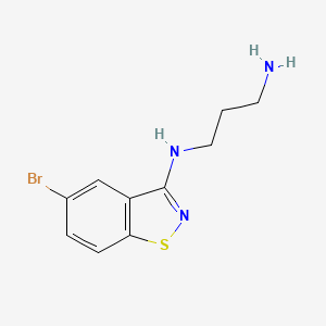 molecular formula C10H12BrN3S B8444367 N1-(5-bromobenzo[d]isothiazol-3-yl)propane-1,3-diamine 