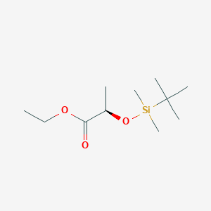 molecular formula C11H24O3Si B8444368 ethyl (R)-2-(tert-butyldimethylsilyloxy)propionate 