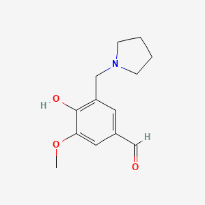 4-Hydroxy-3-methoxy-5-(pyrrolidin-1-ylmethyl)benzaldehyde