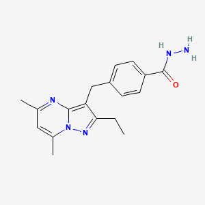 4-((2-Ethyl-5,7-dimethylpyrazolo[1,5-a]pyrimidin-3-yl)methyl)benzohydrazide