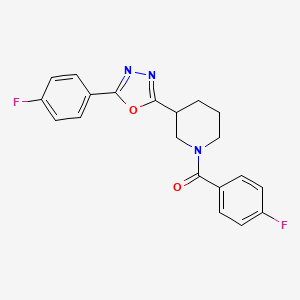 (4-Fluorophenyl)(3-(5-(4-fluorophenyl)-1,3,4-oxadiazol-2-yl)piperidin-1-yl)methanone