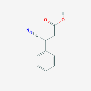 molecular formula C10H9NO2 B084444 3-Cyano-3-phenylpropanoic acid CAS No. 14387-18-9