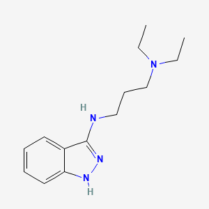 molecular formula C14H22N4 B8444405 3-(3-Diethylaminopropylamino)indazole CAS No. 82819-15-6