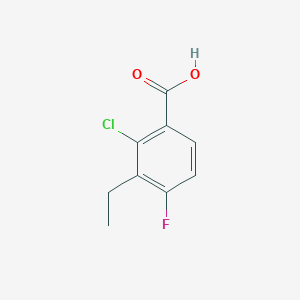 molecular formula C9H8ClFO2 B8444426 2-Chloro-3-ethyl-4-fluorobenzoic acid 